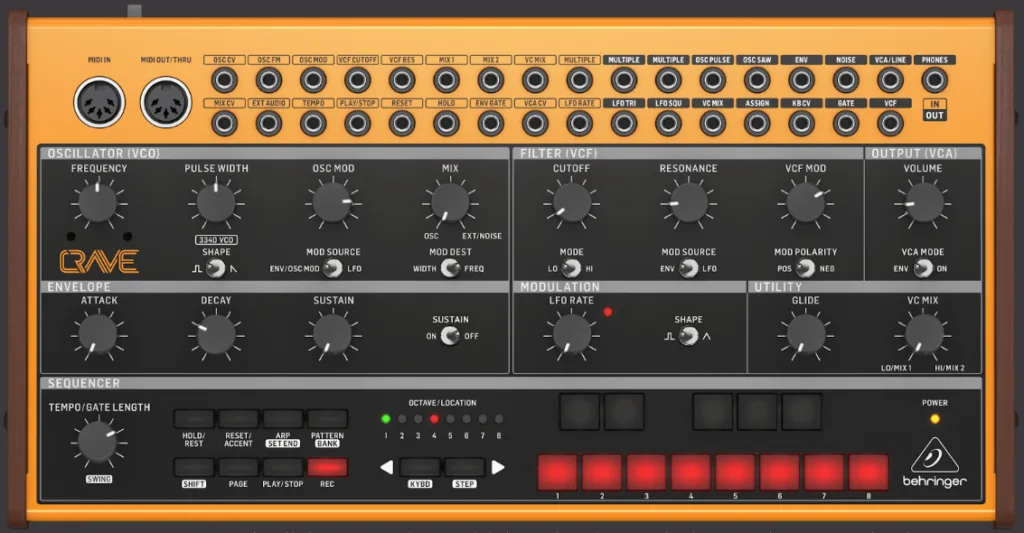 Behringer Crave Patching schema Crave Kick sound